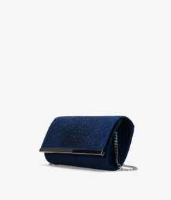 Bosanova Sac Minaudières | Petits Sacs | Sac de fête bleu avec diamants