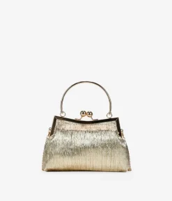 Bosanova Sac Minaudières | Petits Sacs | Sac de fête doré avec embout et poignée en métal