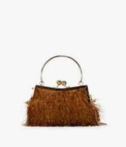 Bosanova Sac Minaudières | Petits Sacs | Sac de fête en bronze avec douille et poignée en métal