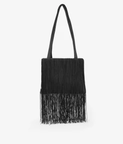 Bosanova Sac Minaudières | Sacs Porté Épaule | Sac de fête noir à franges
