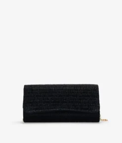Bosanova Sac Minaudières | Petits Sacs | Sac de fête noir à rabat plissé