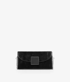 Bosanova Sac Minaudières | Petits Sacs | Sac de fête noir avec rabat et métal