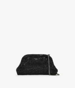 Bosanova Sac Minaudières | Petits Sacs | Sac de fête noir avec strass et chaîne