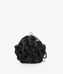 Bosanova Sac Minaudières | Petits Sacs | Sac de fête noir en forme de fleur