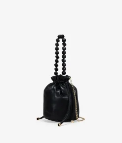 Bosanova Sac Minaudières | Petits Sacs | Sac de soirée noir avec anse en pierre