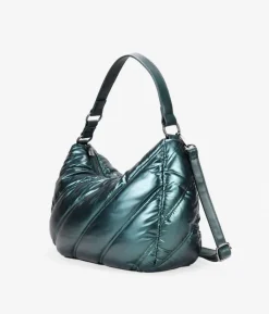 Bosanova Sacs Porté Épaule | Sac demi-lune vert couture matelassée