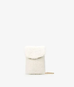 Bosanova Sacs À Bandoulière | Sac Minaudières | Sac en peau de mouton beige pour mobile