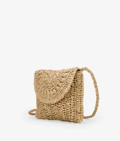 Bosanova Sacs À Bandoulière | Sacs Raphia Et Crochet | Sac en raphia marron à rabat