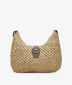 Bosanova Sacs Raphia Et Crochet | Sac en raphia marron clair à rabat