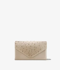 Bosanova Petits Sacs | Sac Minaudières | Sac en satin doré avec diamants
