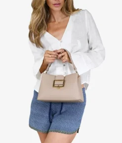 Bosanova Sacs À Bandoulière | Sacs Porté Épaule | Sac nude avec rabat et fermoir