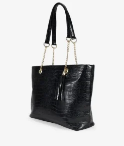 Bosanova Sacs Shopper | Sacoche Pour Ordinateur Portable | Sac ordinateur noir effet crocodile