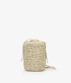 Bosanova Sacs À Bandoulière | Sacs Raphia Et Crochet | Sac seau beige en raphia