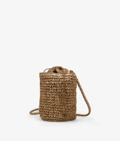 Bosanova Sacs À Bandoulière | Sacs Raphia Et Crochet | Sac seau en raphia camel