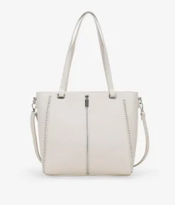 Bosanova Sacs Shopper | Sacs Porté Épaule | Sac shopping beige pour ordinateur portable avec clous