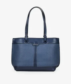 Bosanova Sacs Shopper | Sacs Porté Épaule | Sac shopping bleu à trois compartiments
