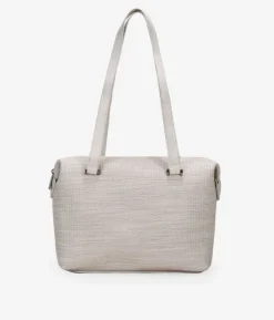 Bosanova Sacs Shopper | Sacs Raphia Et Crochet | Sac shopping taupe avec fermeture éclair