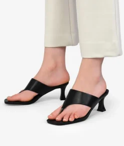 Bosanova Sandales À Talons | Chaussures De Fête | Sandales à bout noir avec talon