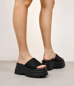 Bosanova Sandales Plateformes | Plateformes | Sandales à plateforme en nylon noir