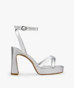 Bosanova Sandales À Talons | Chaussures De Fête | Sandales à talons argentées