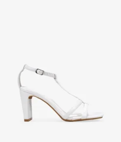 Bosanova Sandales À Talons | Chaussures De Fête | Sandales à talons blanches avec coque talon