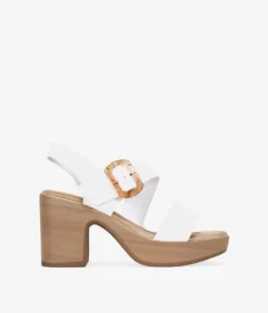 Bosanova Sandales À Talons | Sandales à talons blanches avec boucle
