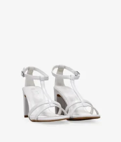 Bosanova Sandales À Talons | Chaussures De Fête | Sandales à talons blanches avec coque talon