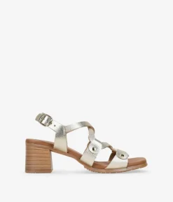 Bosanova Sandales À Talons | Chaussures En Cuir | Sandales à talons en cuir doré