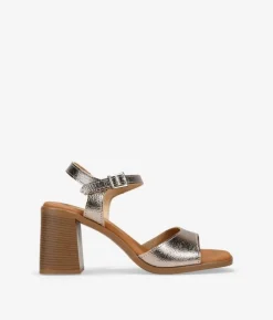 Bosanova Sandales À Talons | Chaussures En Cuir | Sandales à talons en cuir doré