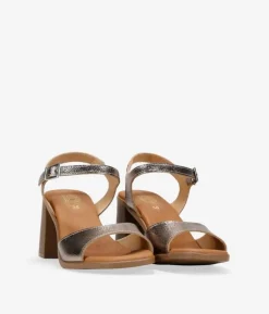 Bosanova Sandales À Talons | Chaussures En Cuir | Sandales à talons en cuir doré