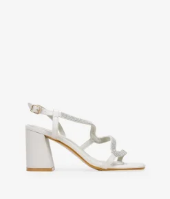 Bosanova Sandales À Talons | Chaussures De Fête | Sandales à talons en pierre et diamants