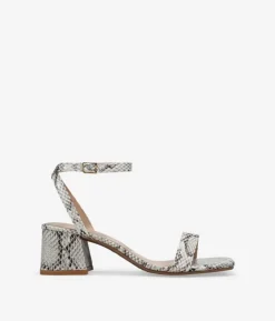 Bosanova Sandales À Talons | Chaussures De Fête | Sandales à talons imprimé serpent avec boucle