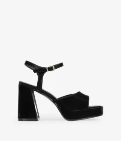 Bosanova Sandales À Talons | Sandales Plateformes | Sandales à talons noires avec bracelet et boucle