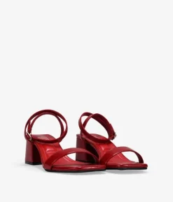 Bosanova Sandales À Talons | Chaussures De Fête | Sandales à talons rouges avec boucle