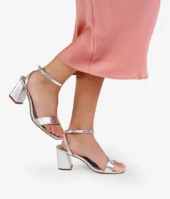 Bosanova Sandales À Talons | Chaussures De Fête | Sandales argentées à talon