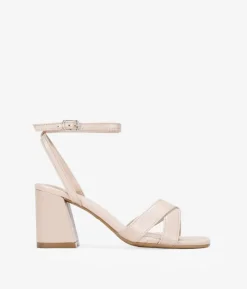 Bosanova Sandales À Talons | Chaussures De Fête | Sandales beiges à talon large
