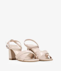 Bosanova Sandales À Talons | Chaussures De Fête | Sandales beiges à talon large