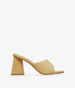 Bosanova Sandales À Talons | Chaussures De Fête | Sandales beiges à talon triangulaire