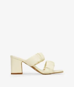 Bosanova Sandales À Talons | Chaussures De Fête | Sandales beiges à talons froncés