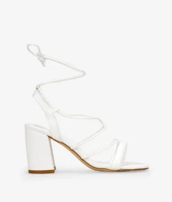 Bosanova Sandales À Talons | Chaussures De Fête | Sandales blanches à ficelles