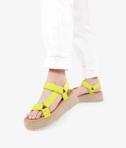 Bosanova Sandales De Sport | Sandales Plateformes | Sandales citron vert avec alfa