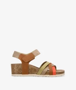 Bosanova Sandales Compensées | Sandales compensées en liège kaki