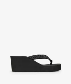 Bosanova Sandales Compensées | Tongs | Sandales compensées noires