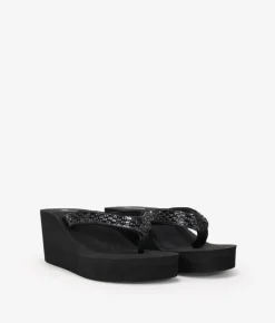 Bosanova Sandales Compensées | Tongs | Sandales compensées noires