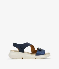 Bosanova Sandales Compensées | Sandales De Sport | Sandales de sport bleues avec fermeture velcro