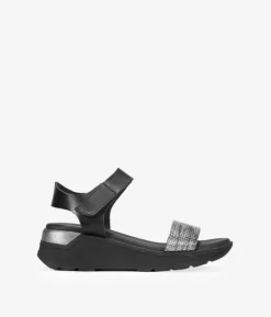 Bosanova Sandales Compensées | Sandales De Sport | Sandales de sport en cuir noir