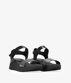 Bosanova Sandales Compensées | Sandales De Sport | Sandales de sport en cuir noir