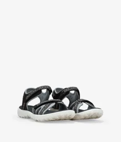 Bosanova Sandales De Sport | Sandales de sport grises en tissu avec fermeture automatique