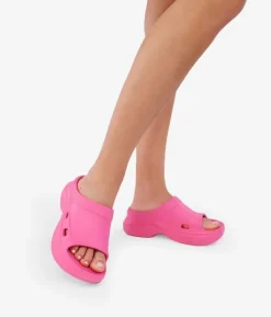 Bosanova Tongs | Sandales Plateformes | Sandales en caoutchouc rose fuchsia
