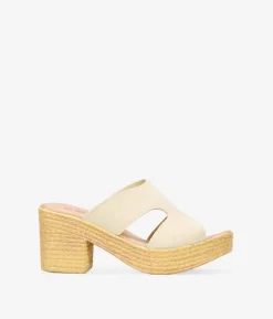 Bosanova Sandales Spartiates | Sandales À Talons | Sandales en cuir beige à talon